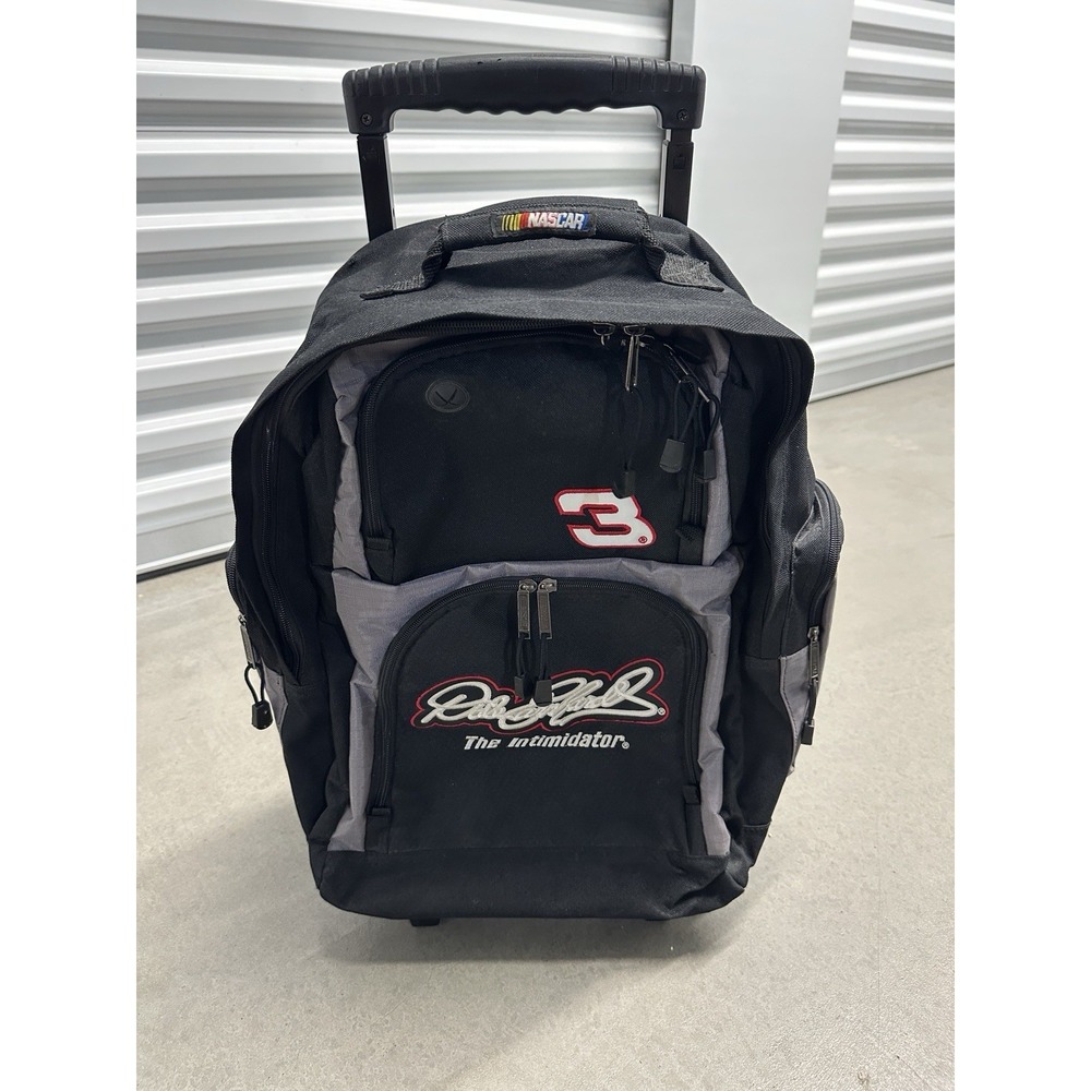 Vintage Dale Earnhardt Sr #3 NASCAR Rolling Backpack Wheeled Bag Intimidator